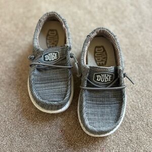 Hey Dude Kids Gray Knit Slip-On Sneakers